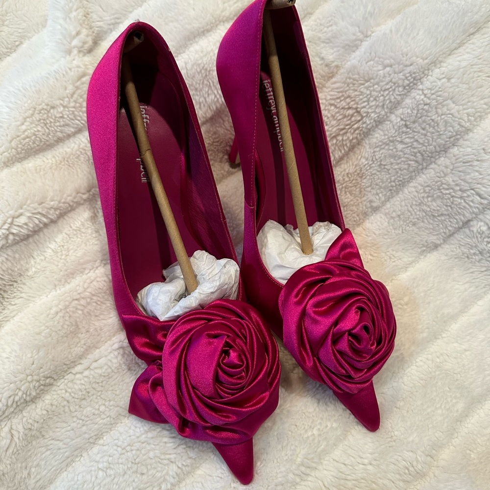 Jeffry Campbell La-Fleur Satin Pump